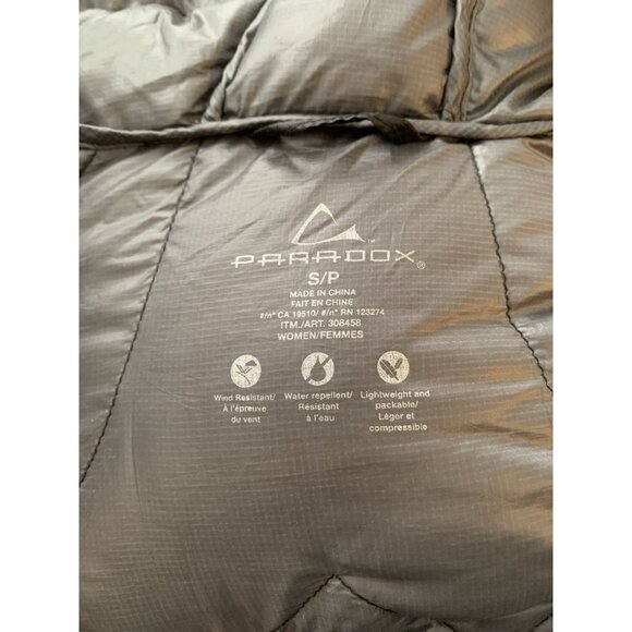 PARADOX Lightweight Puffer Jacket Womens Small Black Down Fill - Picture 3 of 7